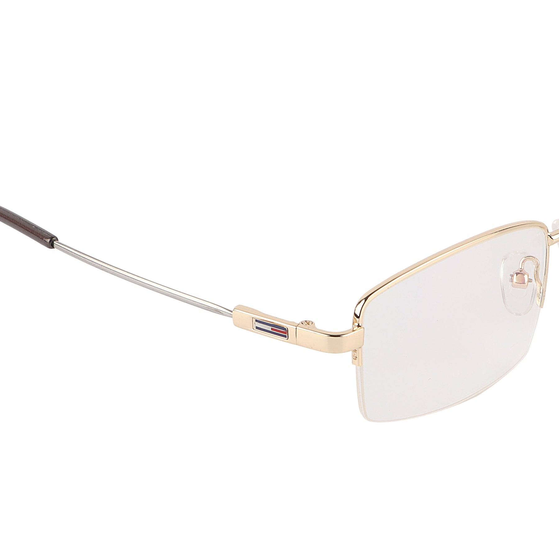Flexible Arms Metal Half Rim Frame (Gold)
