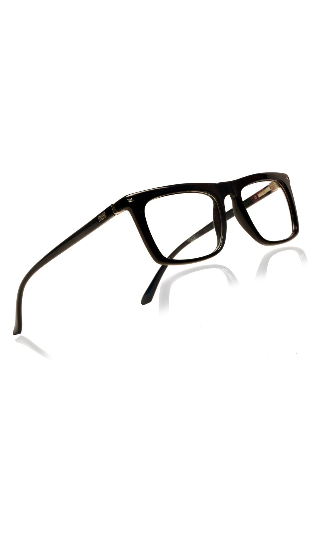 Colour Frame Series Stylish Spectacle Frames for Men | Blue Rays Protection Rectangle Eyewear with Anti Glare Glasses for Men and Women (Black)