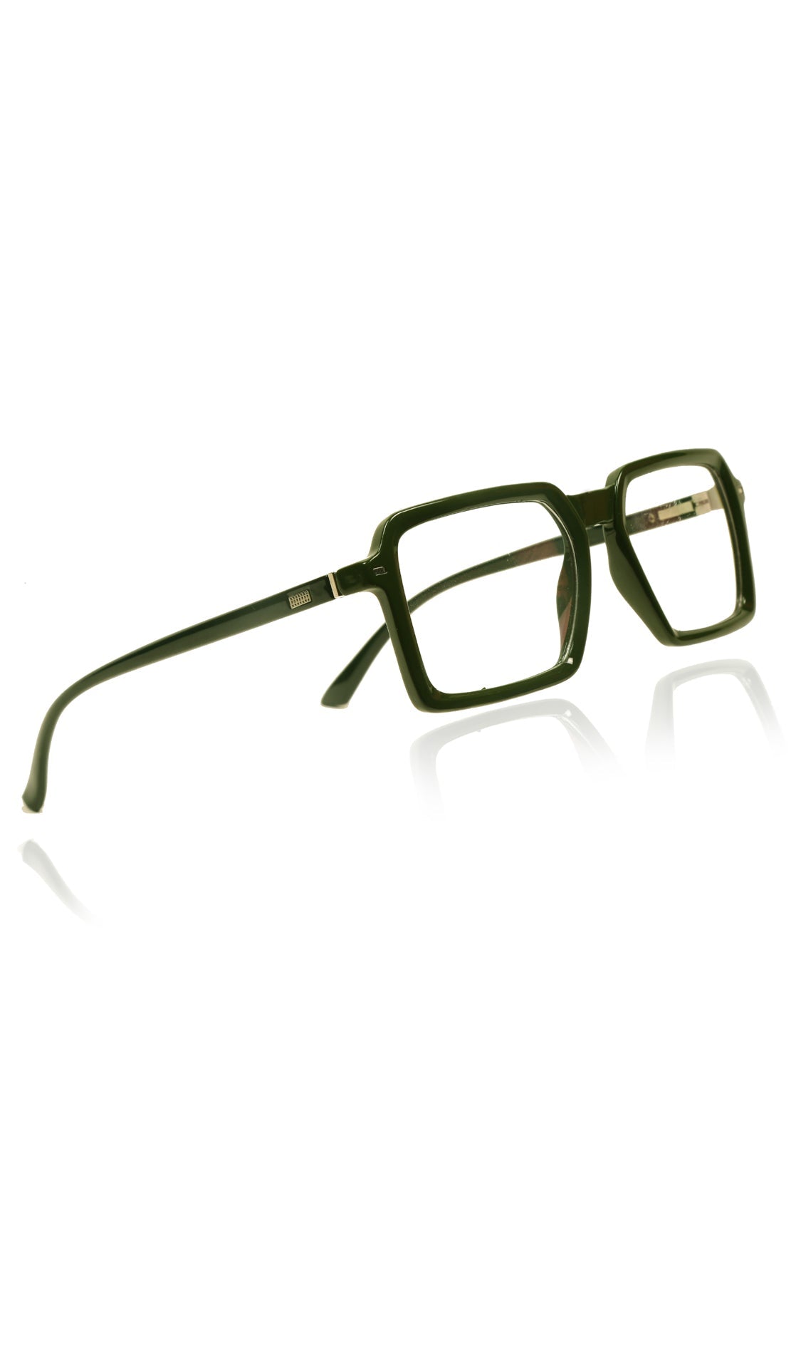 Colour Frame Series Eyewears | Blue Rays Protection Square Stylish Spectacles With Anti Glare Eyeglasses For Men and Women Eyewears (Leaf green)