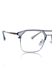 Premium Series Classic Vintage Eyewear Eyeglasses Spectacles with Blue Light Anti Glare Glasses Frame for Men and Women (Transparent)