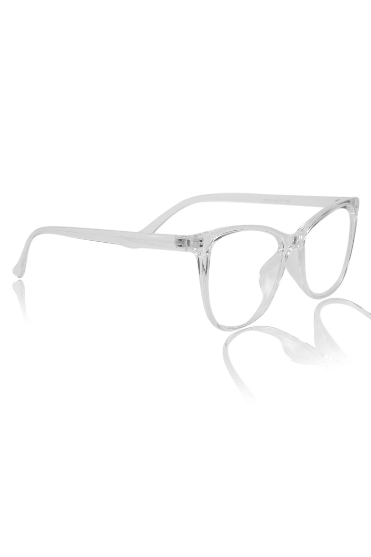 Stylish Looking Over size Cat Eye Spectcale Frame | Anti Glare Computer Protection Eyewear Eyeglasses For Women (Transparent)