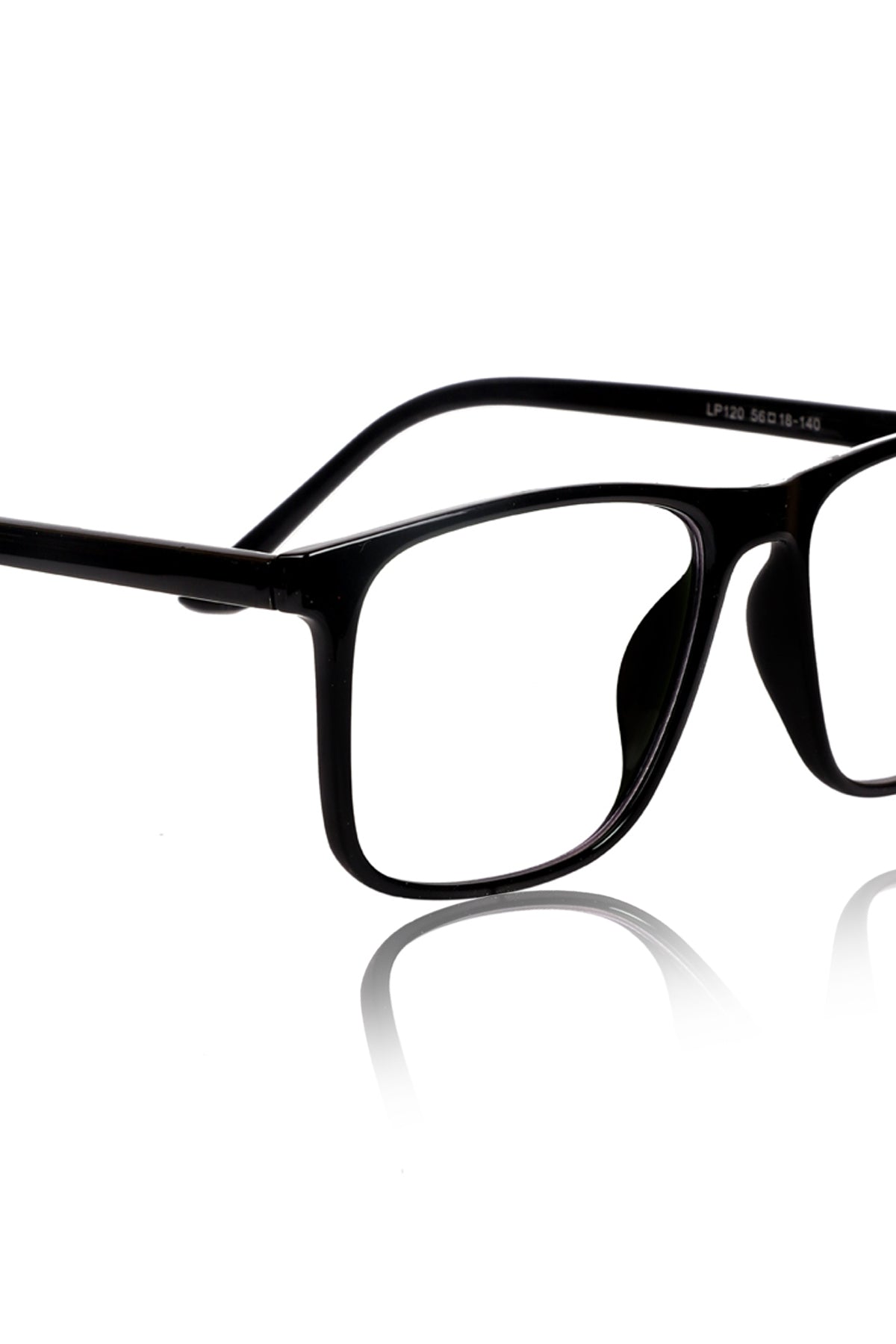 Premium Series Pure Acetate Sheet Rectangle Eyewear Frame | Modern Fashionable Trending Spectacle Eyeglasses For Men and Women (Opaque Black)