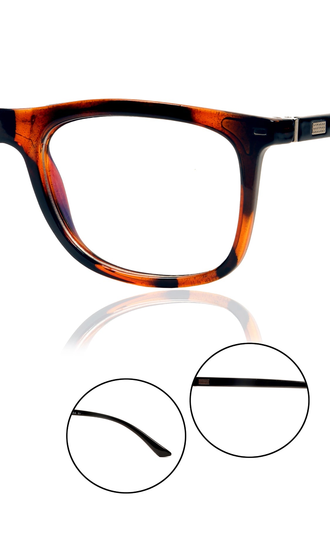 Colour Frame Series Eyewears | Blue Rays Protection Warfare Stylish Spectacles With Anti Glare Eyeglasses For Men and Women Eyewears (Leopard Print)