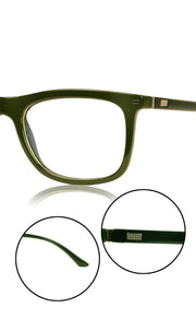 Colour Frame Series Eyewears | Blue Rays Protection Wayfare Stylish Spectacles With Anti Glare Eyeglasses For Men and Women Eyewears (Leaf Green)