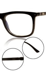 Colour Frame Series Eyewears | Blue Rays Protection Warfare Stylish Spectacles With Anti Glare Eyeglasses For Men and Women Eyewears (Black)