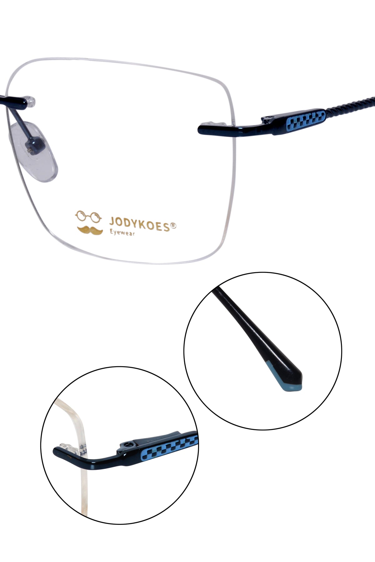 Square Signature Rimless Frame (Gold)