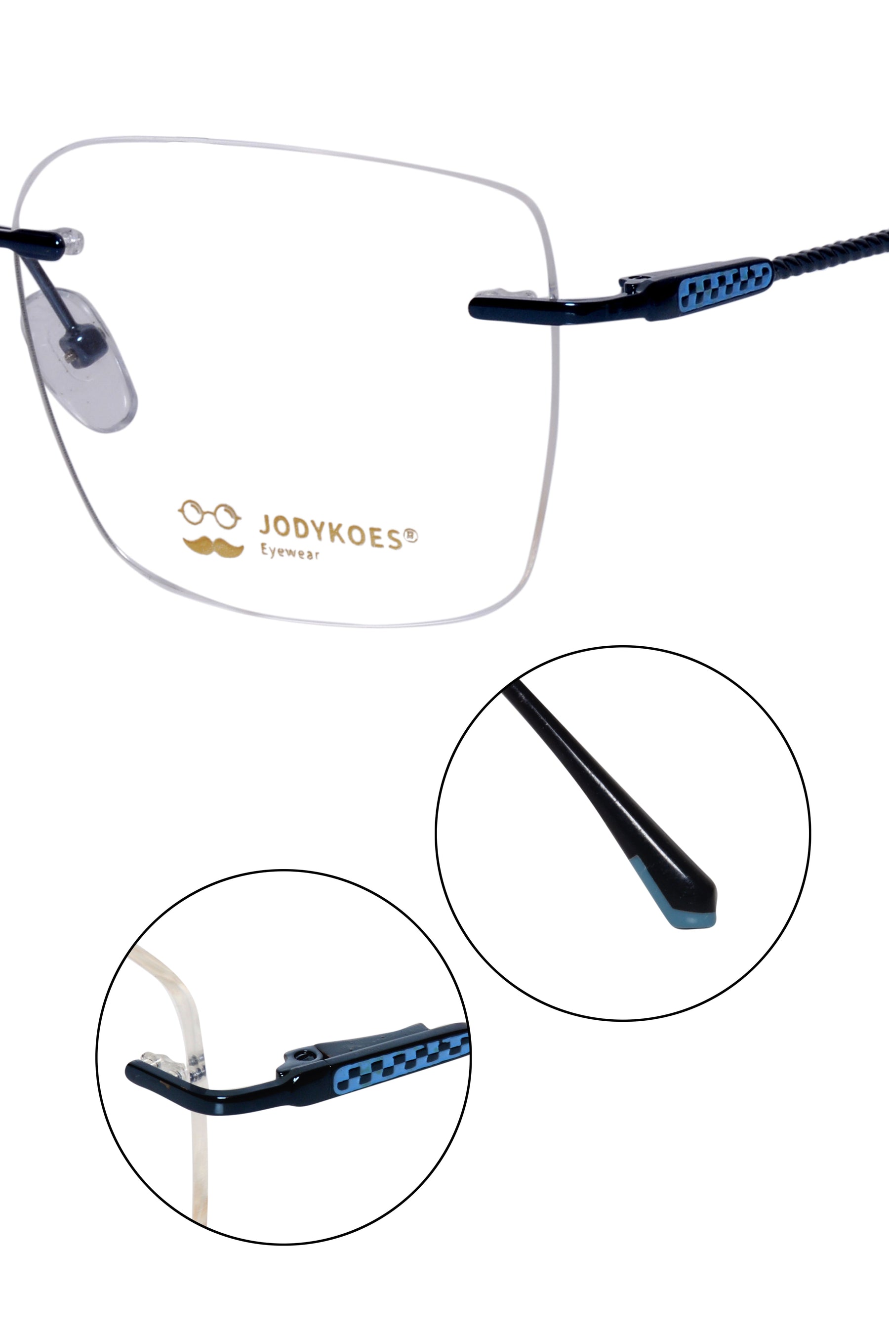 Square Signature Rimless Frame (Gold)