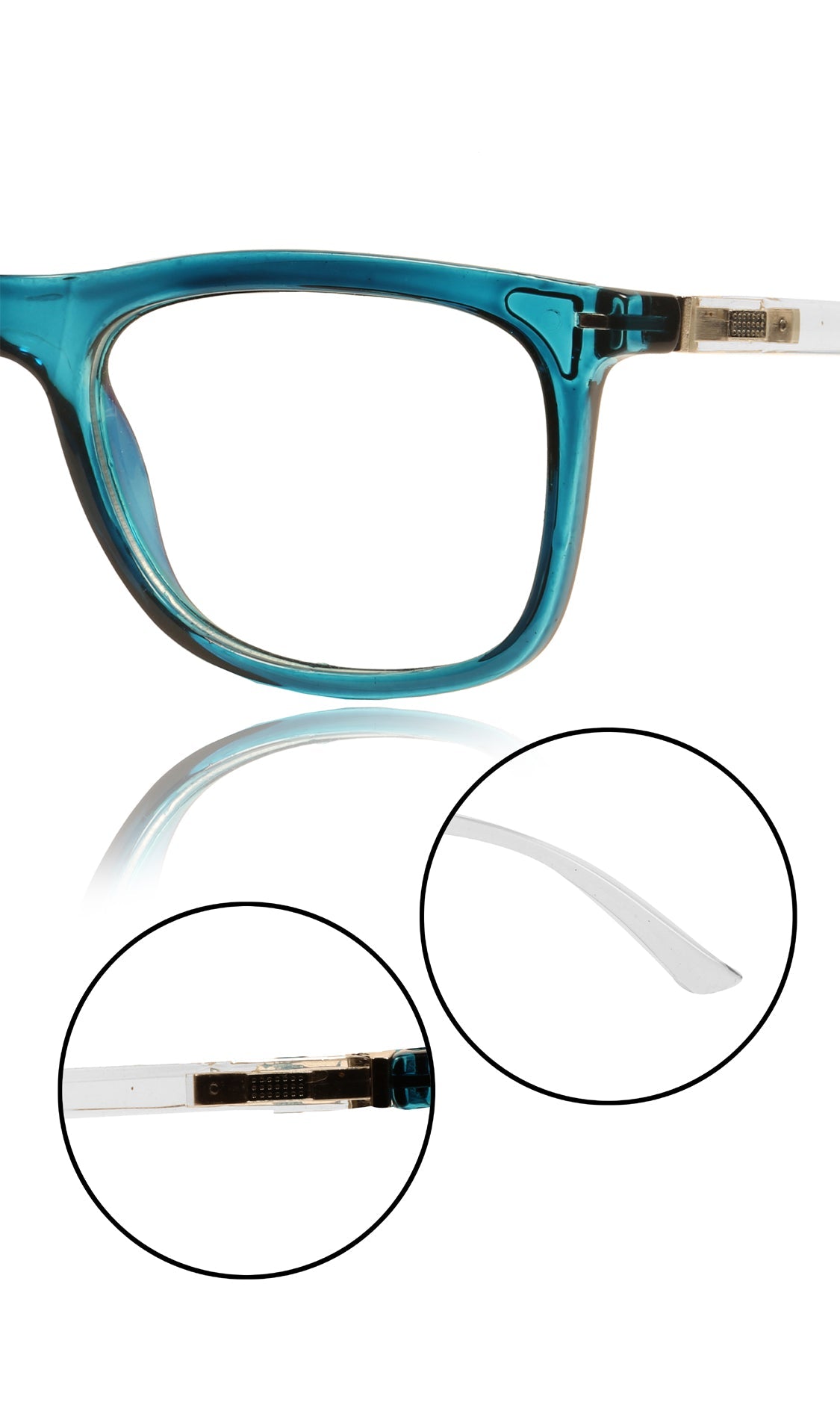 Colour Frame Series Eyewears | Blue Rays Protection Warfare Stylish Spectacles With Anti Glare Eyeglasses For Men and Women Eyewears (Turquoise Blue)