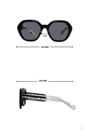 Legacy Cat Eye Square Sunglasses – UV400 Polarized (Black)