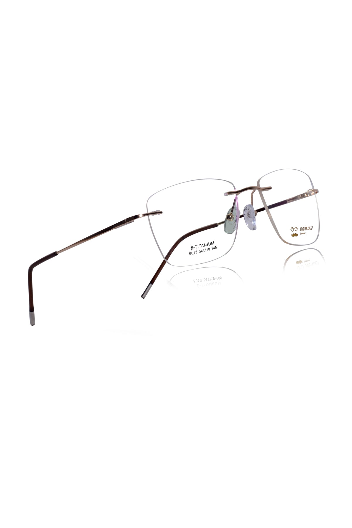 Square Signature Rimless Frame (Silver)