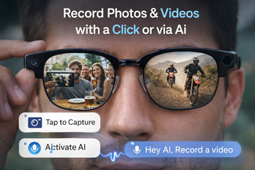 Jodykoes Club Master Smart Sunglasses with Camera & Audio (Beta AI)