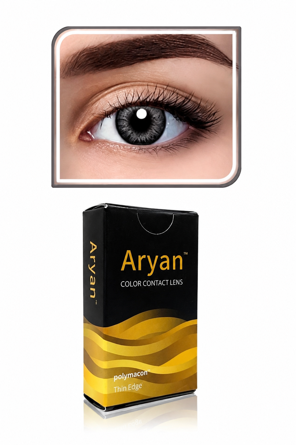 Aryan Color Contact Lenses 3 Months Disposable – Cool Gray | Quarterly Colored Contact Lenses