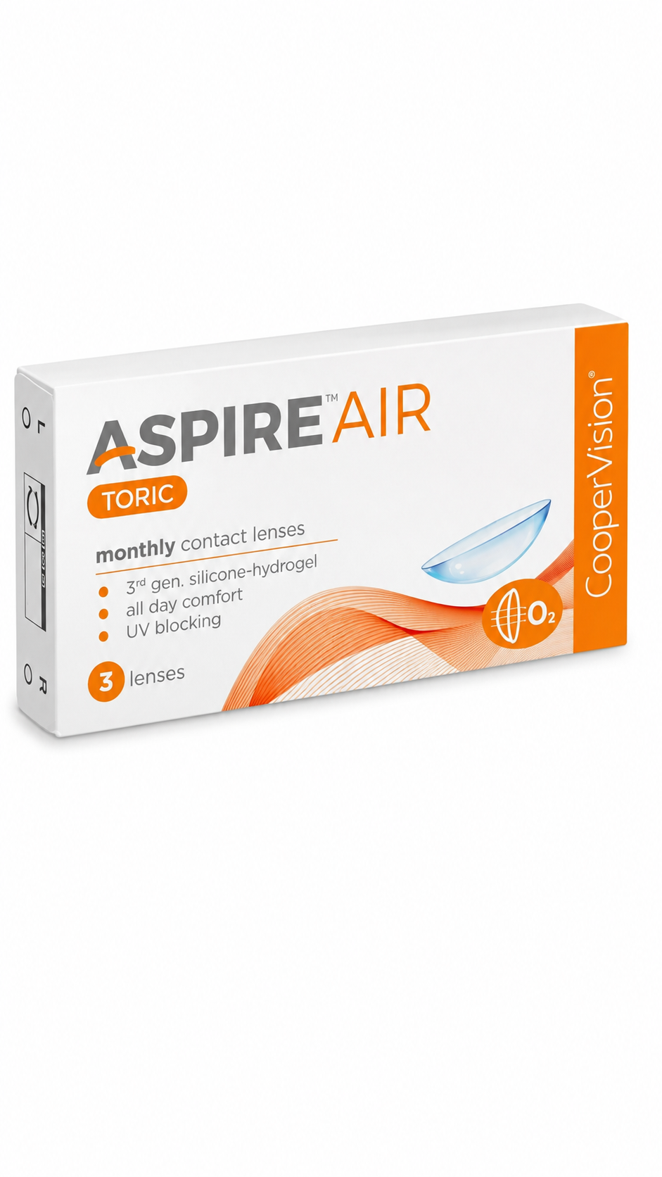 CooperVision Aspire AIR Toric Monthly Contact Lenses for Astigmatism – 3 Lenses