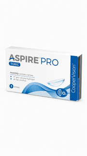 CooperVision Aspire PRO Toric Monthly Contact Lenses for Astigmatism – 3 Lenses