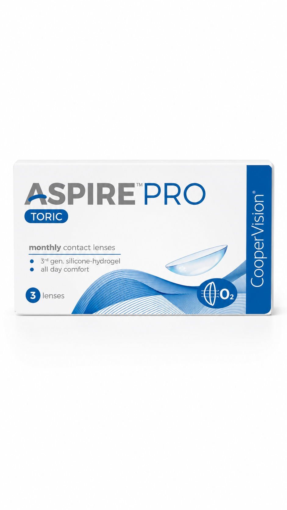 CooperVision Aspire PRO Toric Monthly Contact Lenses for Astigmatism – 3 Lenses