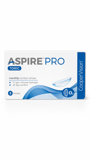 CooperVision Aspire PRO Toric Monthly Contact Lenses for Astigmatism – 3 Lenses