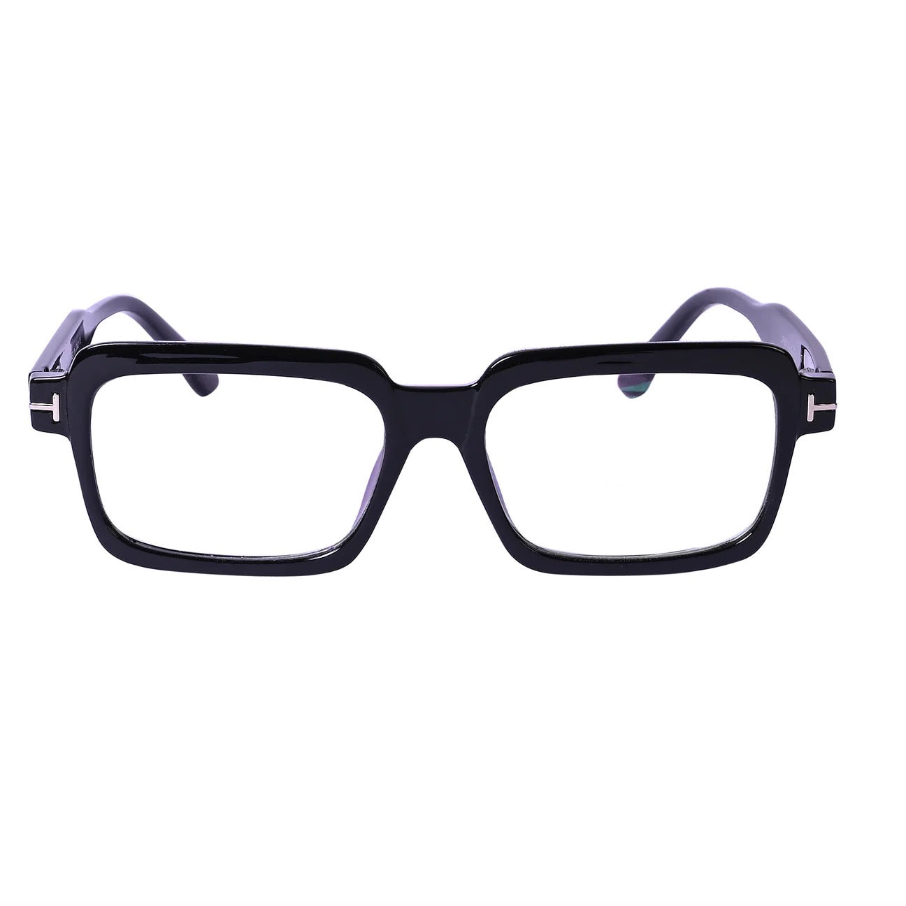 Premium Pure Sheet Square Eyeglasses (Black)