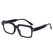 Premium Pure Sheet Square Eyeglasses (Black)