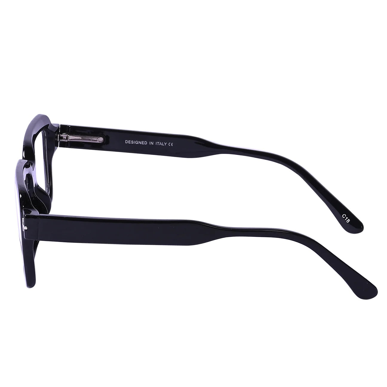 Premium Pure Sheet Square Eyeglasses (Black)
