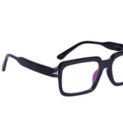 Premium Pure Sheet Square Eyeglasses (Black)