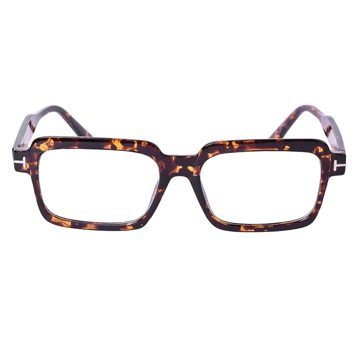 Premium Pure Sheet Square Eyeglasses (Tiger Print)