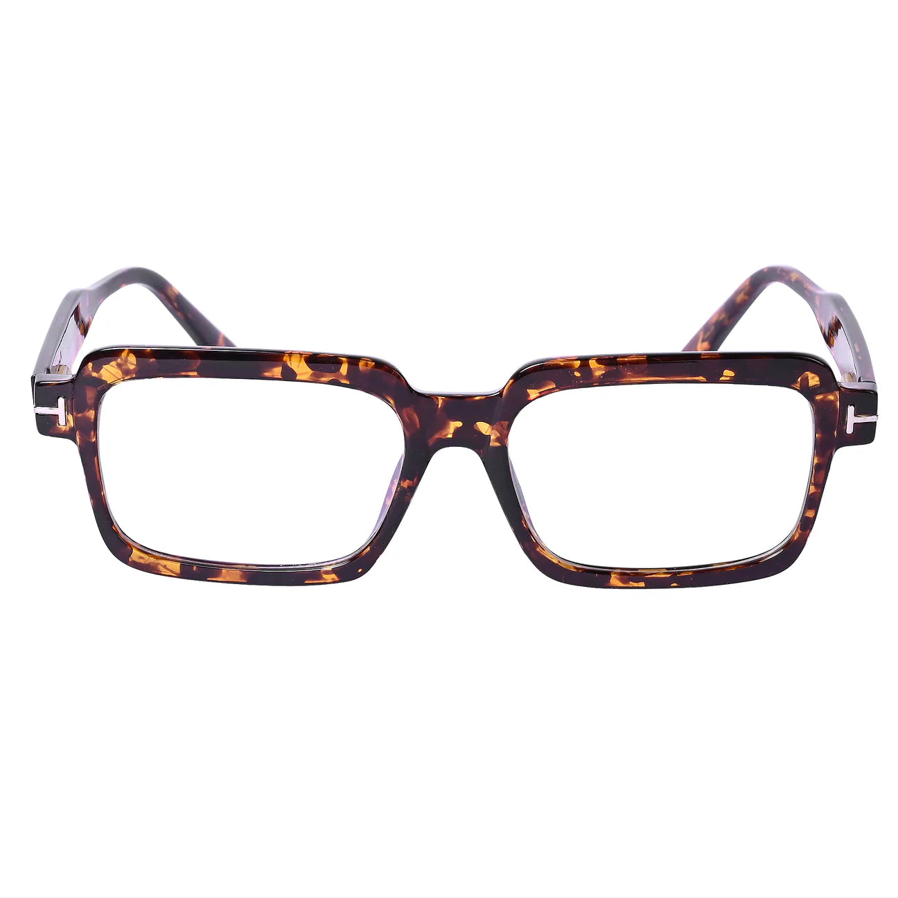 Premium Pure Sheet Square Eyeglasses (Tiger Print)