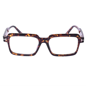 Premium Pure Sheet Square Eyeglasses (Tiger Print)