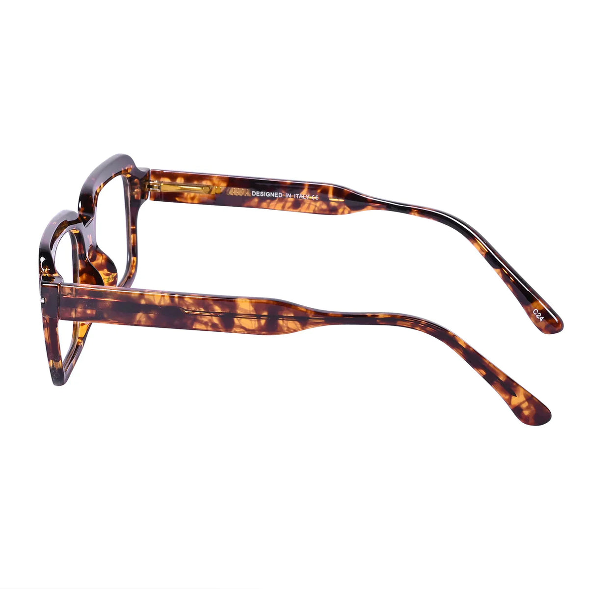 Premium Pure Sheet Square Eyeglasses (Tiger Print)