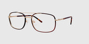 SCOTT Gold and brown Full rim Wayfarer Eyeglasses for Men