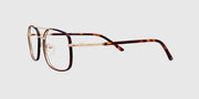 SCOTT Gold and brown Full rim Wayfarer Eyeglasses for Men