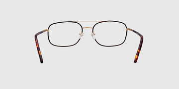 SCOTT Gold and brown Full rim Wayfarer Eyeglasses for Men