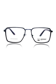 Founder's Edition Square Metal Titanium Eyeglass Frame | Premium Luxury Titanium Eyewear Glasses (Black-Blue)
