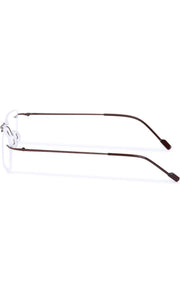 Rectangle Signature Rimless Frame (Copper Brown)