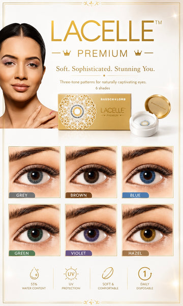 Bausch & Lomb Lacelle Premium GRAY Color Contact Lens (1 Lens/Box)