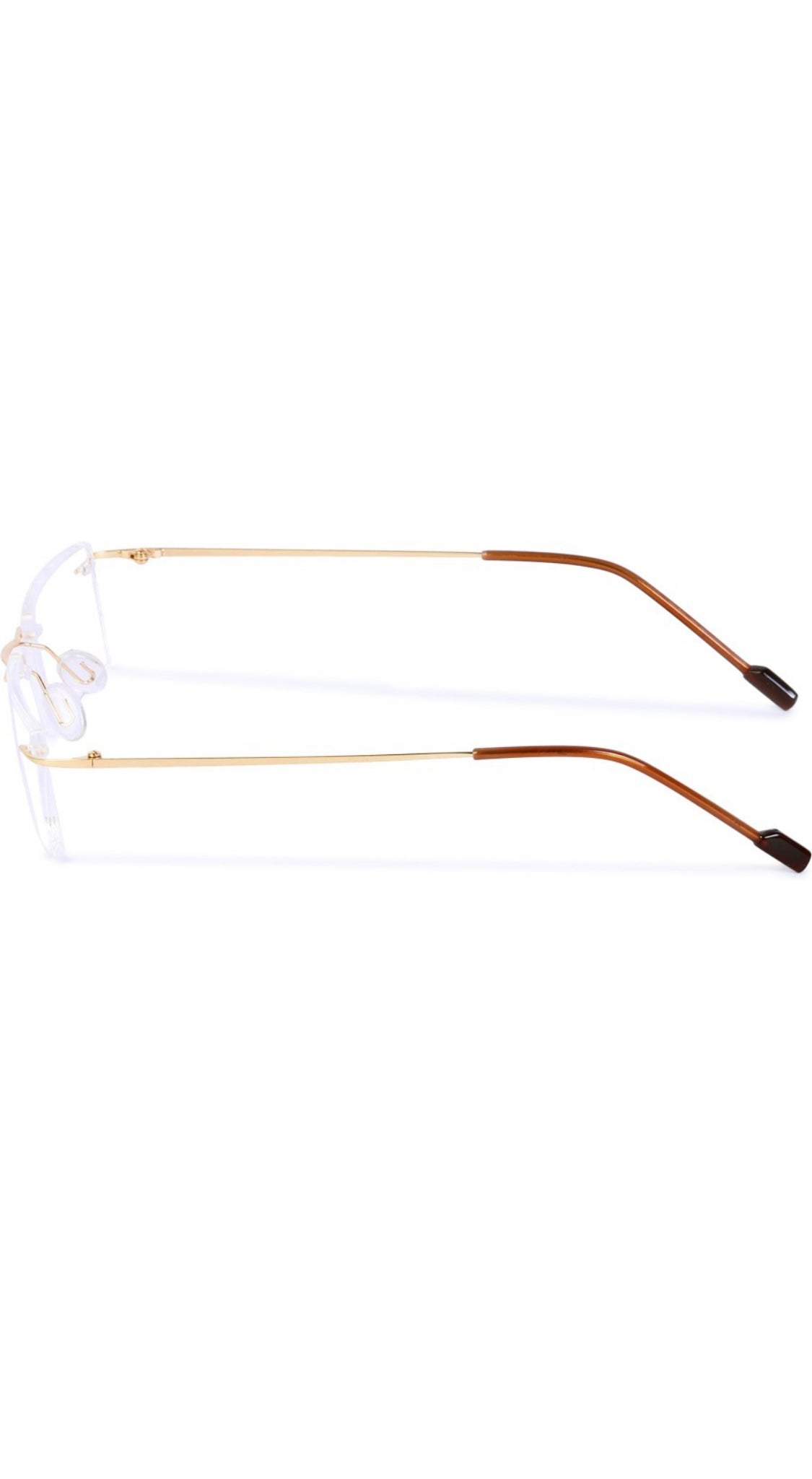 Rectangle Signature Rimless Frame (Gold)