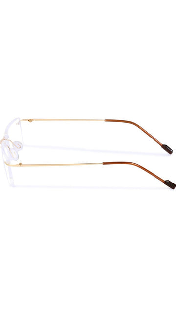 Rectangle Signature Rimless Frame (Gold)