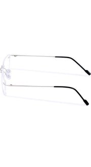 Rectangle Signature Rimless Frame (Silver)