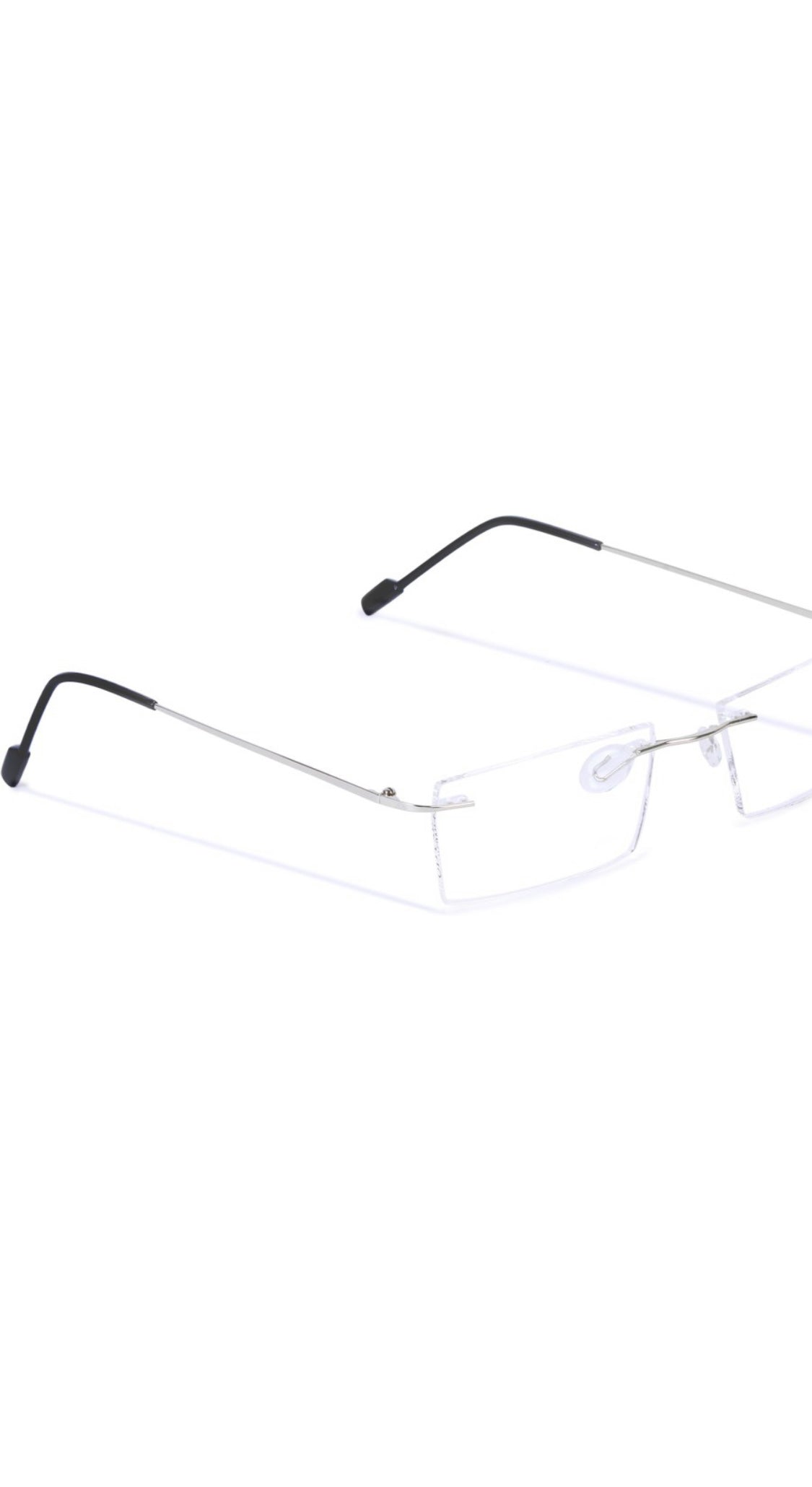Rectangle Signature Rimless Frame (Silver)