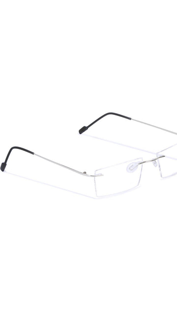 Rectangle Signature Rimless Frame (Silver)