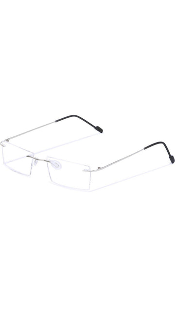 Rectangle Signature Rimless Frame (Silver)