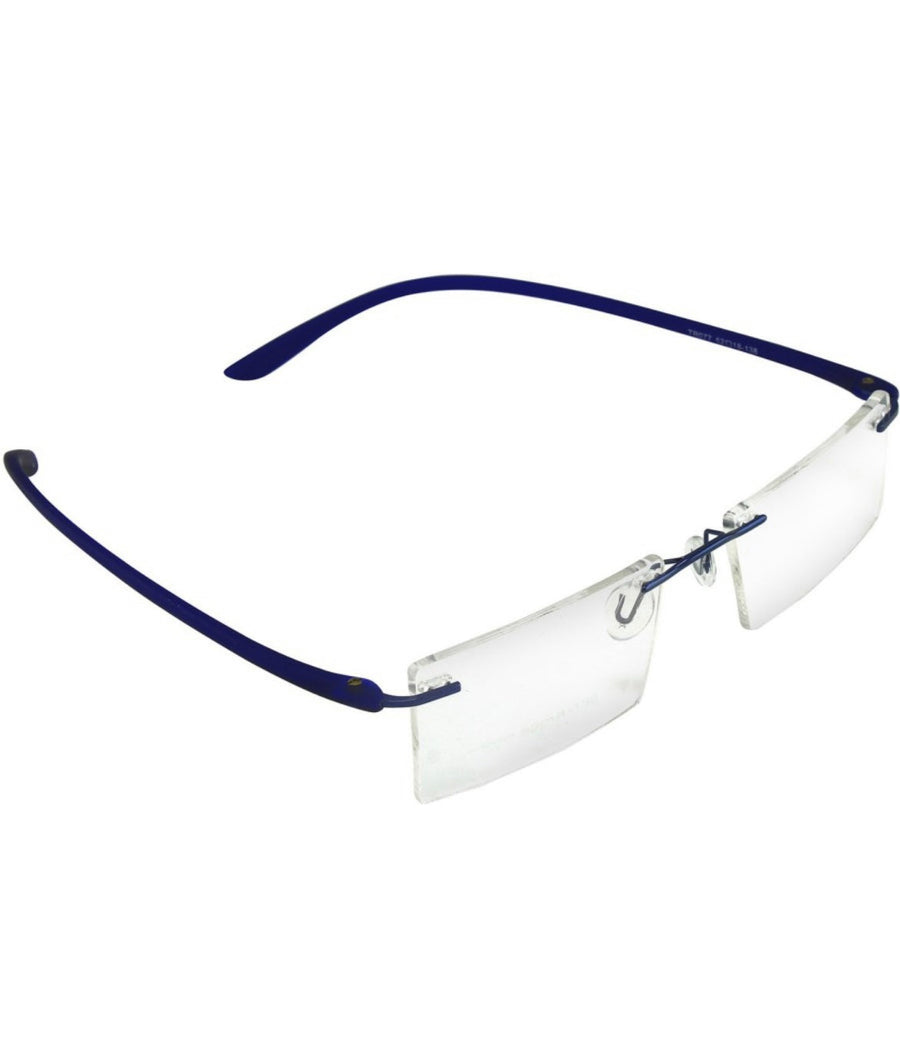 Rectangle Signature Rimless Frame