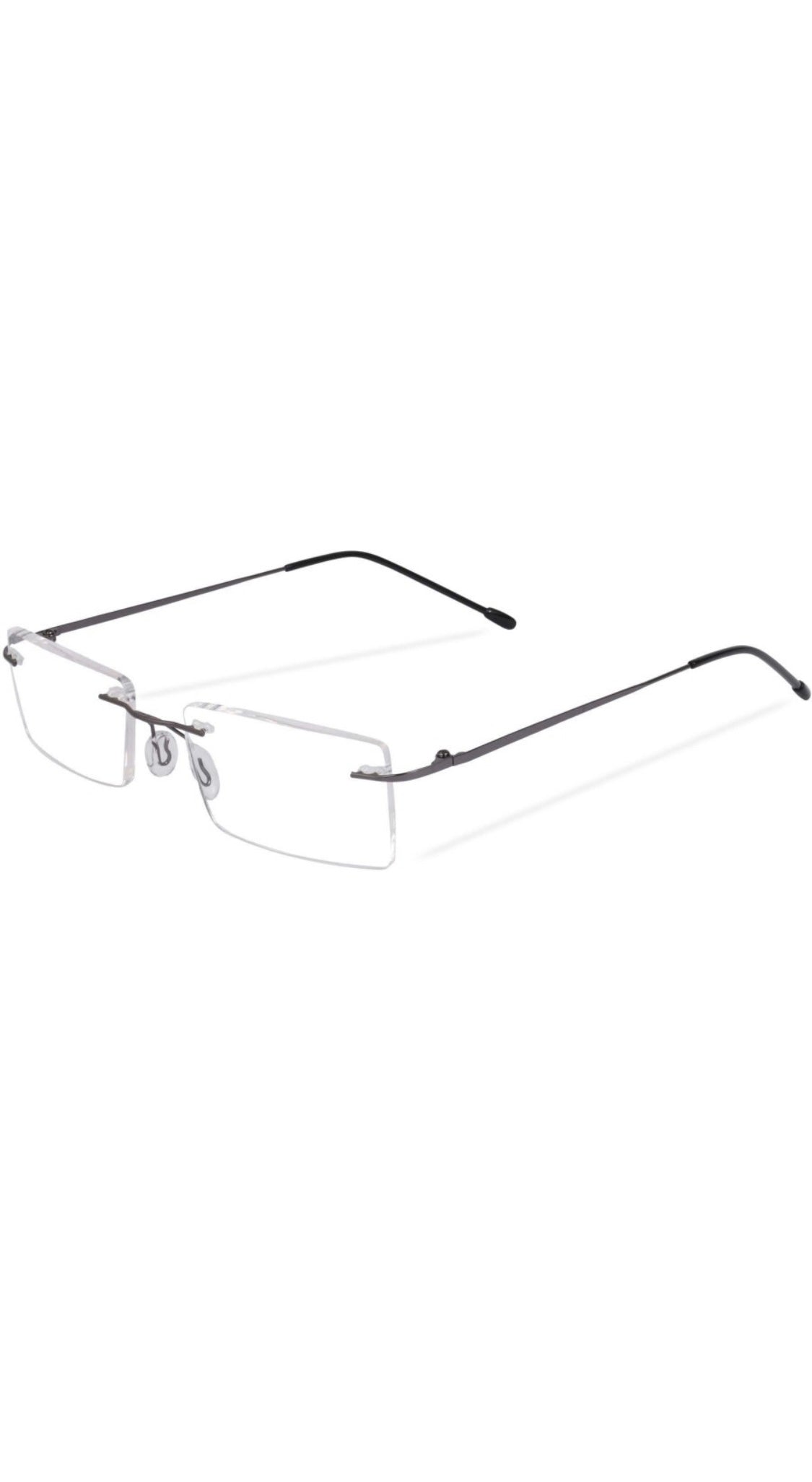 Rectangle Signature Rimless Frame (Black)