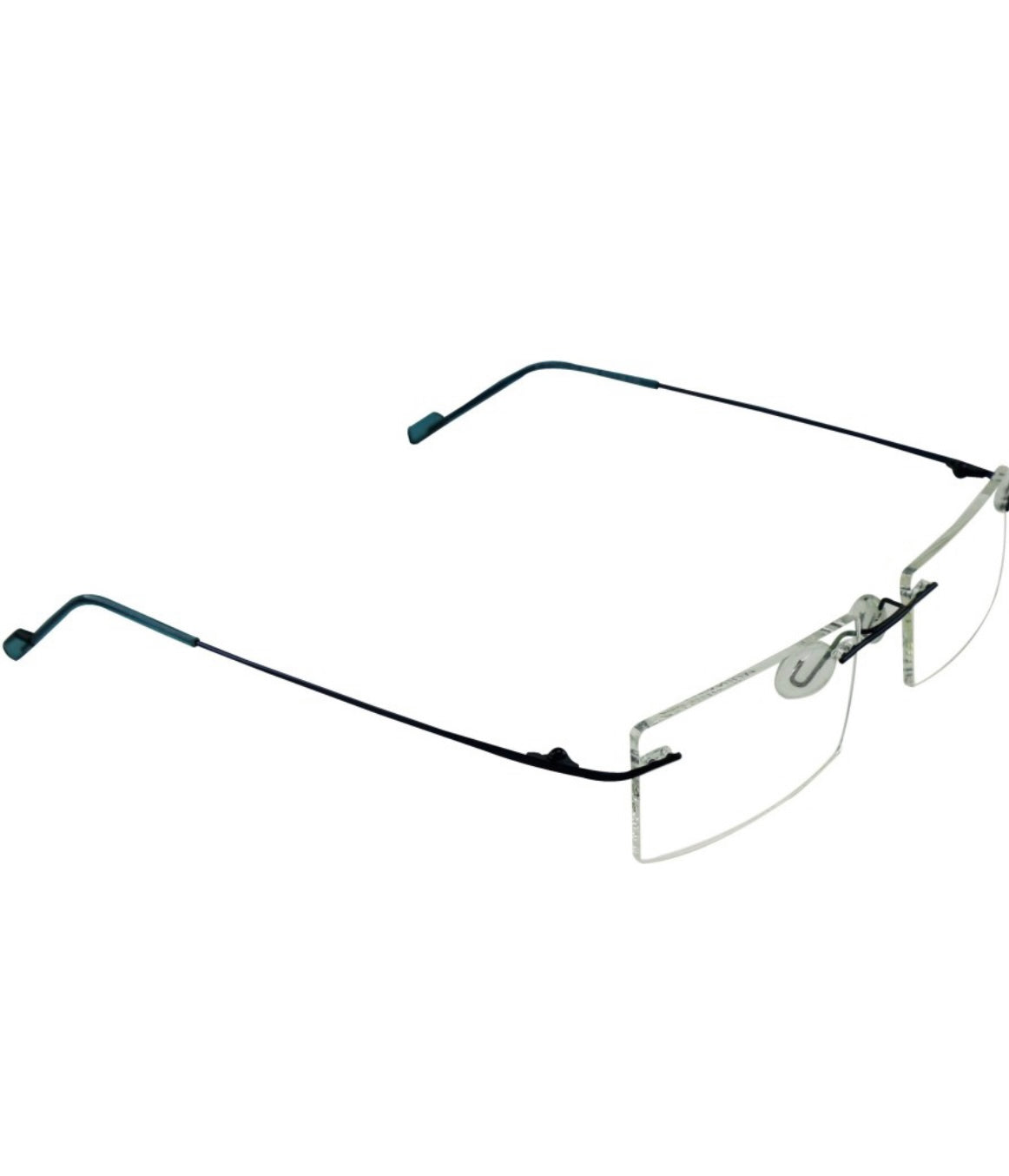 Rectangle Signature Rimless Frame (Blue)