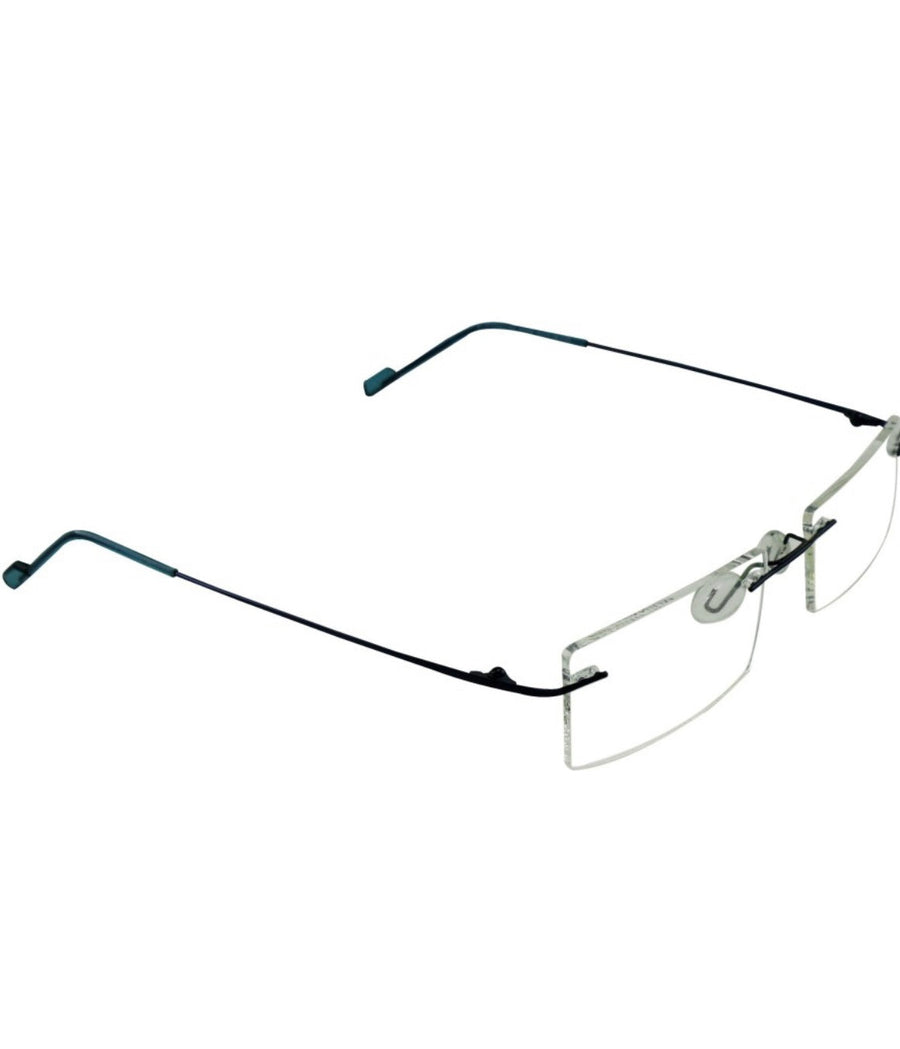 Rectangle Signature Rimless Frame (Blue)