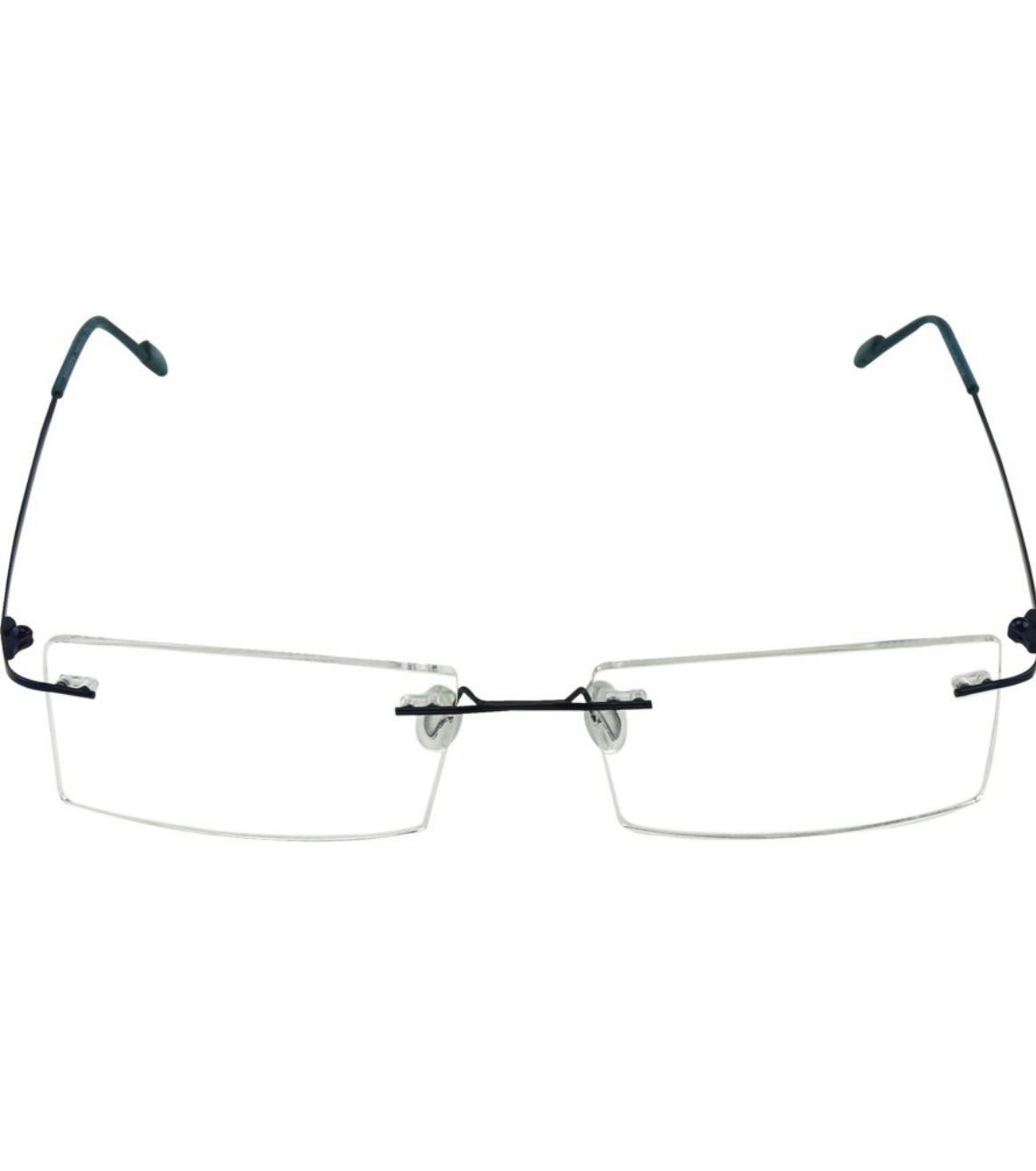 Rectangle Signature Rimless Frame (Blue)