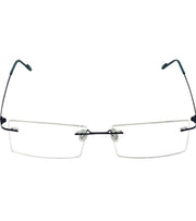 Rectangle Signature Rimless Frame (Blue)