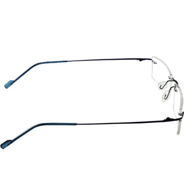 Rectangle Signature Rimless Frame (Blue)