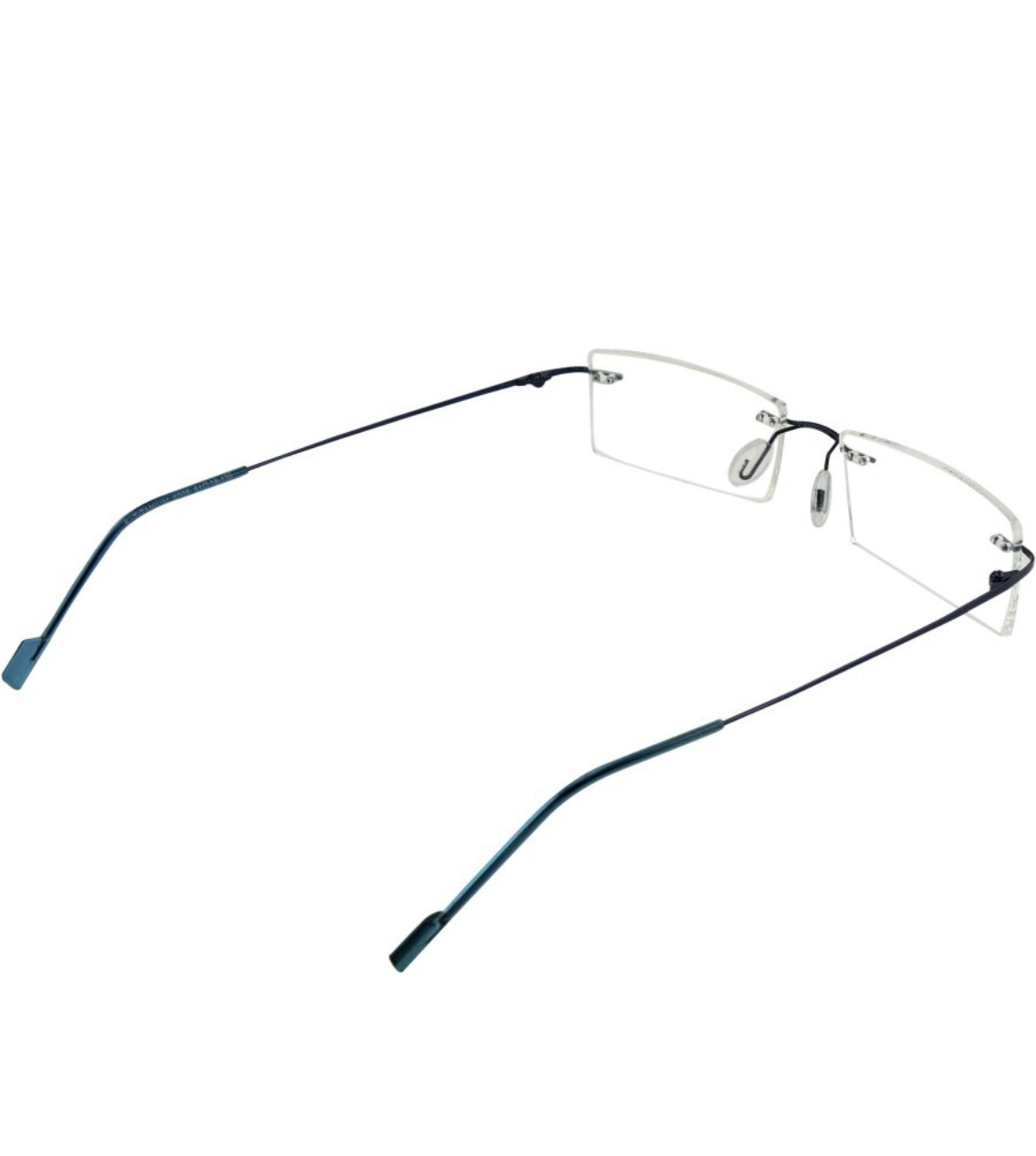 Rectangle Signature Rimless Frame (Blue)