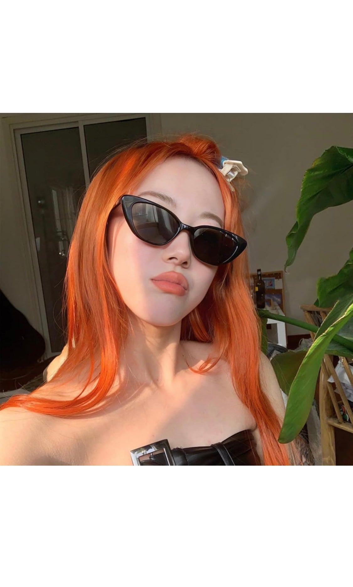 Series Obsession : Trendy UV Protection, Fashionable Women's Cat Eye Sunglasses Shades (Black)