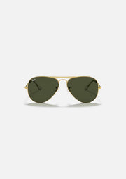 Ray-Ban Originals Classic Aviator Original RAY BAN Green Sunglass RB3025 UV Protection Eyewear Shades (Gold and G15)